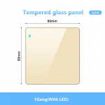 Universaalne seina-LED-valgusti 1/2-suunaline l&uuml;liti 16A must/valge karastatud klaaspaneel ON V&Auml;LJAS Toitenupp klahvl&uuml;liti 1/2/3/4 Gang 1Way