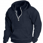 Uus kapuuts Paks vabaaja mantel Meeste tr&uuml;kitud lahtine kapuuts 2XL tumesinine v&auml;rv