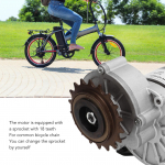 24V 250W k&auml;igukastiga elektrimootor k&otilde;rge p&ouml;&ouml;rdemomendiga 3300 p/min harjadega mootor 18 hambaga ketirattaga