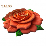 Pl&uuml;&uuml;sist lilleline p&otilde;randamatt Imav diatomiitpinnasest p&otilde;randavaip Libisemiskindel 3D visuaalse lillemustriga vaip magamistuppa, esikusse, k&ouml;&ouml;ki 60cm oranž