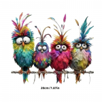 Naljakas Lind Loov Klaasakna Dekoratiivkleepsud Akendele Klaasseinale Peeglile Festival Kodu Kaunistus Kleebised