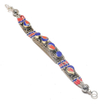 Tibetan Turquoise Handmade 925 Sterling Silver Bracelet 7-8 p1y82