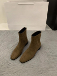 Uus Mood Naiste Pahkluusaapad Talvised Suede Nahast K&otilde;rge Kontsaga Kevad S&uuml;gis Luksuslik Suede Terava Ninaga Kingad Plokk Keskmise Kontsaga Saapad 37 aprikoosi