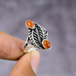 Carnelian Handmade 925 Sterling Silver Jewelry Ring Size 7 a4z42