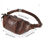 Ehtne Nahast Meeste Rinnakott Retro V&ouml;&ouml;kott &Uuml;he&otilde;laline Crossbody Meeste Puus Kott Lehma Nahast Rinnakott kohv