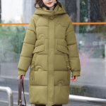 Talvised pikad mantlid naistele Mantel Kapuutsiga Uus mood Paks soe naine Parka Korea stiilis talvejope L