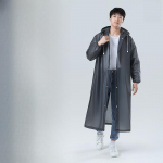 Paksendatud t&auml;iskasvanute vihmajope, tuule- ja veekindel EVA paksendatud kogu kehaga k&otilde;ik &uuml;hes vihmamantel, v&auml;lirattas&otilde;iduks, kaasaskantav vihmamantel hall