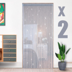 2 tk S&auml;delevad Niitkardinad 39x79 tolli Narmastega Paneelid Ruumijagaja Putukav&otilde;rk Kodu Dekoratsiooniks Uste Aknad Pulmapidu Hotell Elutuba Ukseavad h&otilde;be