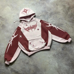 RogueWave Hip Hop Plaaster Streetwear Huppar Y2K Retro Huppar Dressipluus Meeste Naiste Uus Harajuku Gooti Pullover Huppar Riided S