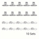 10/20 komplekti meres&otilde;idukite keerdlukuga kinnitusdetailid, n&ouml;&ouml;pn&ouml;&ouml;bi aas ja naast l&otilde;uendikinnituse jaoks, p&ouml;&ouml;rdenupud, lihtne paigaldada 10 set