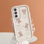 Pehme silikoonist ruudukujulise redeliga printimismustriga telefoni korpus T&auml;iskaanega kaamera p&otilde;rutuskindel kaitse kummist &uuml;mbris Samsungile Samsung A10 valge