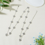 &Otilde;nnelik neljaleheline ristikhein kaelakee kampsunikett naiste mood mitmek&uuml;lgne pikk rangluukett kahepoolne kesta ehted 15MM-90CM-large