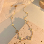 Titaanisulamist Nelilehine Ristik kaelakee - Klassikaline lilleline disain naistele