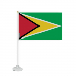 Drapeau - Guyana - Mini Drapeau Ventouse - 14 x 21 cm - pol&uuml;ester - Impression Recto/Verso