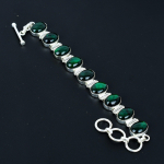 Roheline Labradoriit K&auml;ev&otilde;ru 925 Sterling H&otilde;bedast K&auml;ev&otilde;ru Reguleeritava Ahelaga K&auml;ev&otilde;ru K&auml;sit&ouml;&ouml;na Valmistatud Boho K&auml;ev&otilde;ru Kivist Ehted Kihlused Kingitused 8" roheline