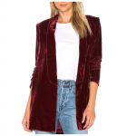 Naiste mood pikkade varrukatega kuldne sametine soliidne vaba kardigan mantel XL