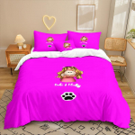 Animatsioonisari 3D digitaaltr&uuml;kk Kolmeosaline voodipesukomplekt Voodilina Tekikott 90 * 200 two-piece set