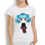 Sally Face Funny T-s&auml;rk Naiste suvine valge vabaaja naiste T-s&auml;rk Sallyface Short S valge