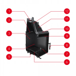 Malm Kaminas&uuml;damik KRATKI PRO ZOSIA 12kW EKO Paigalduskomplekt &Oslash; 200