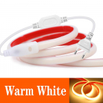 LED COB ribavalgus 220V kleeplindiga koos EU toitekomplektiga veekindel 288LED lineaarne valgustus painduv silikoontoru lamp 15m soe valge v&auml;rv