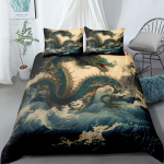 Karpide tiigis tekikottide komplekt UK &Uuml;ksik Kahekohaline Queen US Kaksik T&auml;is Kuninglik Suurus Voodipesu Komplekt 140x210cm