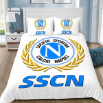 Napoli voodikatted Voodipesukomplekt, SSC jalgpalliklubi logo kate Moodne tr&uuml;kitud 2/3-osaline komplekt 1 voodikate, S&uuml;nnip&auml;evakingitused 180x210cm