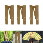 3x Handheld fan exhibit wood Tripod Folding Base Accessory