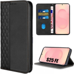 Coque de Protection - BOOLING - Samsung Galaxy S25 FE - Synth&eacute;cuir Noir Motif Mosa&iuml;que