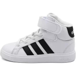 Adidas Grand Court S&uuml;nteetiline Nahk Mugav Mitmek&uuml;lgne P&otilde;rutusi Summutav Vastupidav Hingav K&otilde;rge S&auml;&auml;rega Laste Tennised Laste Tennised Valge JR2583 29