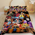3 tk Anime One Piece tekikate Luffy multikas Voodipesukomplekt Tekikate &Uuml;heinimese Kuninga Suurus Magamistoa Kaunistuseks Lastekingitused EU Single 135x200cm
