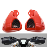 Paar Punane 7/8'' 22mm Mootorratta Lenkstangi K&auml;ekaitsmed K&auml;ekaitse Kaitse Komplekt