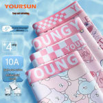 Men's Ultra-Thin Ice Silk Boxer Briefs with Cotton Crotch (4-Pack) L