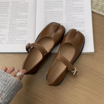 Stiilsed madalad kingad Split Toe Kingad Naiste Mary Jane &Uuml;ksikud Kingad 2025 Vintage Madala Suuga Mokassiinid Zapatos De Mujer Suurus 35-41 35 pruun