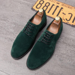 Moodne Luksuslik Disainer Meeste Vintage Suede Rohelised &Otilde;htused Oxford Kingad Mokassiinid Pulmapidu Formaalne Jalats Sapato Social Masculino 8 gray