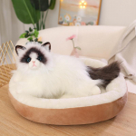 Simuleeritud ragdoll kassi nukk pl&uuml;&uuml;sist m&auml;nguasi kassipoja nukk laste rahustav ragdoll s&uuml;nnip&auml;evakingitus 50cm（0.3kg） valge