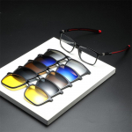 2508 Magnetilised retseptiga jalgrattas&otilde;iduprillid 5 p&auml;ikeseprillide klambriga Libisemisvastased ja reguleeritavad sangad TR Raam -0.5 -1.0 -2 kuni -6 Reading plus1.0