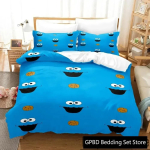 3D prindiga k&uuml;psis koomiksimonster anime voodipesukomplekt kahekohaline kaksik kuningas tekikate tekk padjap&uuml;&uuml;r poistele t&uuml;drukutele t&auml;iskasvanute magamistuba 70x133cm blue