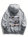 S&uuml;gis ja Talv Vabaaja L&otilde;tv Pullover Dressipluus Moodne Dressipluus Pikkade Varrukatega Meeste Auto Prindiga Pingutusn&ouml;&ouml;riga Kapuutsiga S-3XL S gray