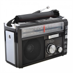 K&otilde;rge tundlikkusega retro kaasaskantav juhtmevaba Bluetooth-raadio vastuv&otilde;tja kolme ribaga raadio TF-kaart /USB MP3 digitaalne pleier FM-pointer must