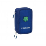 Trousse &agrave; crayons - FC BARCELONE - TRIPLE FILLED PENCIL CASE - 36 pi&egrave;ces - Bleu - Enfant sinine
