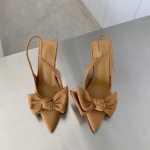 2024 Suvine Br&auml;nd Naiste Slingback Sandaalid K&otilde;rge Kontsaga Moes Vibu Terava Ninaga Peale Libistatavad Daamide Elegantsed Kleidi K&otilde;rged Kontsad Suur Suurus 43 must