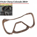 Wood Console Dashboard trument Cluster Frame Cover For Chevy Colorado 2014-22