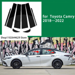 for Toyota Camry 2018  2022 8Pcs Window Pillar Post Door Trims Cover Stickers 8 Pcs