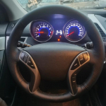 Hand-sewn Steering Wheel Cover Microfiber Leather For Hyundai Elantra 2011-2016 Avante i30 2012 2013 2014 2015 2016 Black Thread