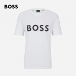 BOSS Meeste logo prindiga &uuml;mmarguse kaelusega l&uuml;hikeste varrukatega T-s&auml;rk L