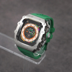 Klassikaline luksuslik modifikatsioonikomplekt Apple Watch Ultra 2 49mm jaoks Roostevabast terasest korpus IWatch 9 8 7 6 45mm 44mm jaoks Kristallnupp Spordirihm 987654SE 44 45mm white