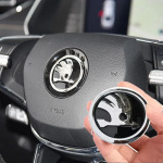 42mm Auto Roolikeskuse Embleemi Kleebised Skoda Octavia VRS Rapid Kodiaq Fabia Karoq Superb Kami Tarvikutele