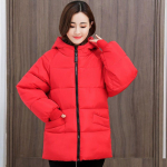 Eriti suur suurus 8XL naiste korea versioon keskmise pikkusega udusulest puuvillajope pluss v&auml;etis, et suurendada vaba moega parkajope XL