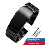 Tugev roostevabast terasest kellarihm DIESEL meeste suure sihverplaadiga mudelitele DZ7395 DZ7370 DZ4323 DZ4283 K&auml;ev&otilde;ru Kellarihm 22mm 24mm 26mm 24mm black