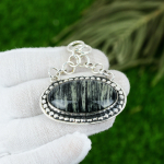 Kink Talle 925 Sterling H&otilde;be Looduslik H&otilde;bedaleht Jaspis Gemstone Ripats